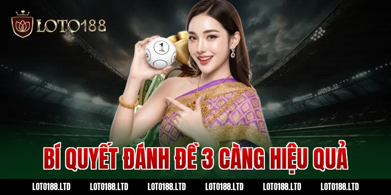 Bí quyết đánh đề 3 càng hiệu quả tại Loto188